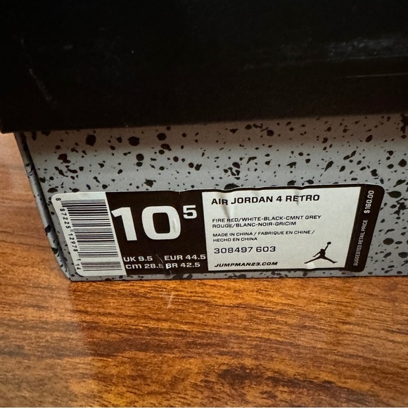 Jordan 4 Retro Toro Bravo Size 10.5 - Picture 8 of 8